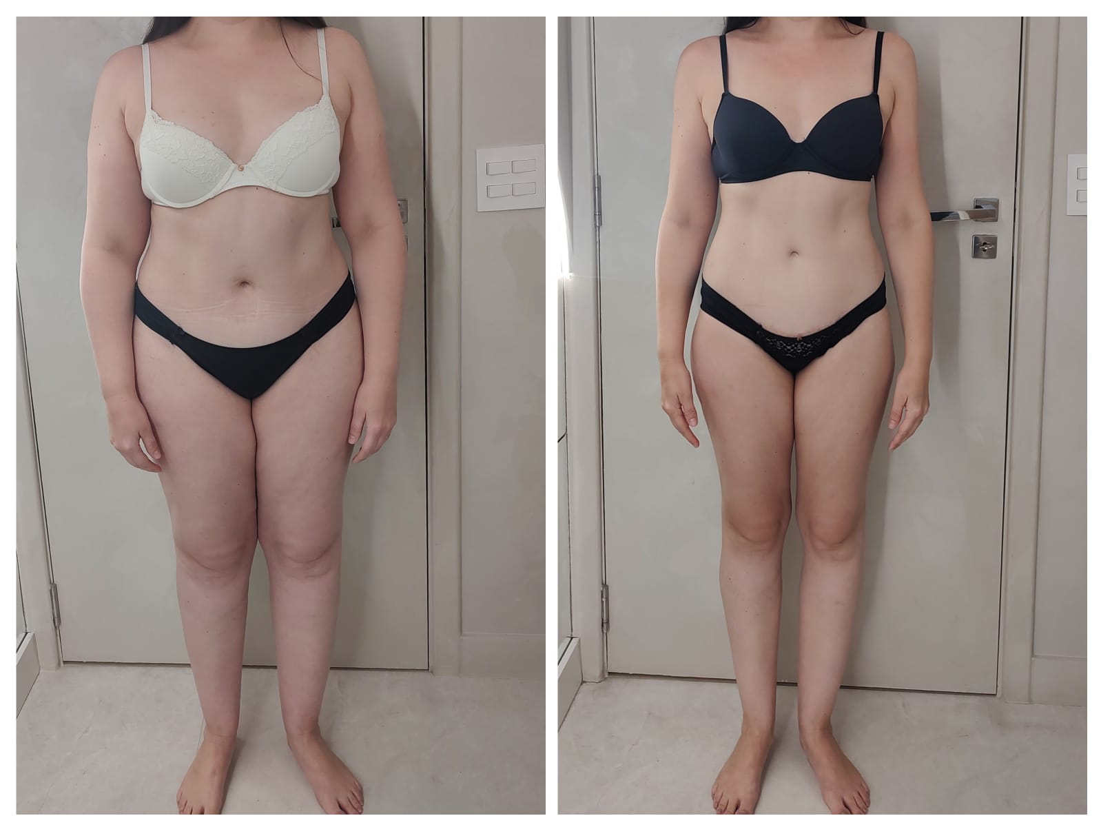 Comparação antes e depois do acompanhamento — registro 4